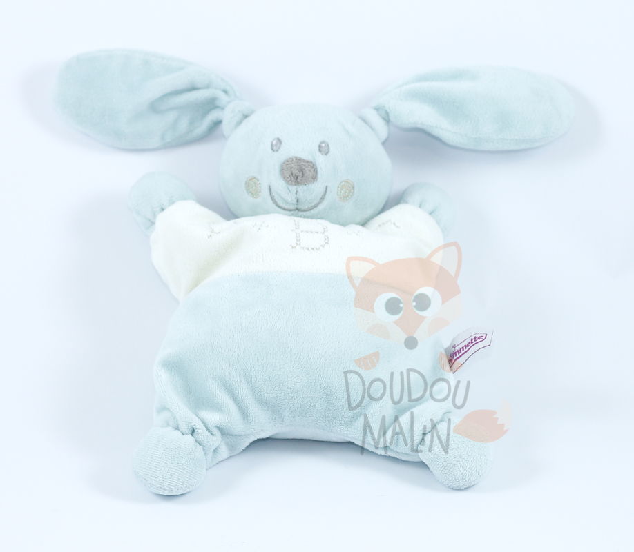  baby comforter rabbit blue white abc 